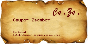 Csupor Zsombor névjegykártya