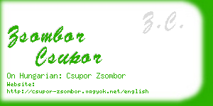 zsombor csupor business card